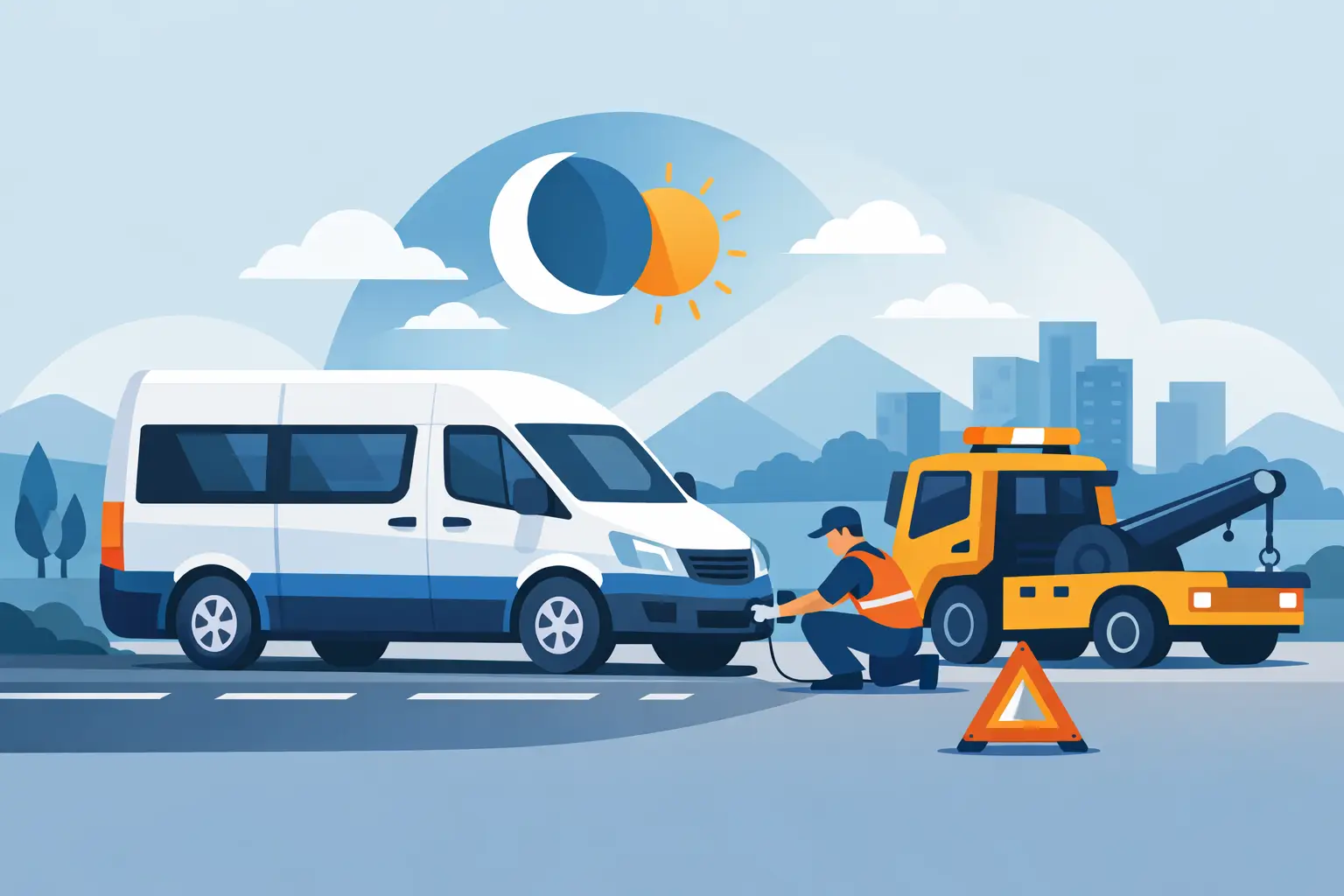 24ωρη οδική βοήθεια σε ενοικιαζόμενο van